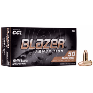 CCI BLAZER 9MM 124 FMJ (50 pk.)