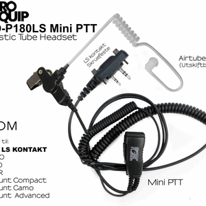 ICOM PROEQUIP PRO-P180LS AIRTUBE HEADSET MED PTT