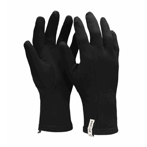 Aclima HotWool liner gloves - Jet Black