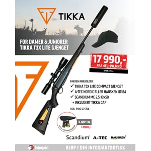 RIFLEPAKKE Tikka T3x Compact Scandium 2,5-10x50